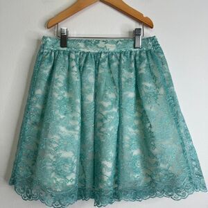 Florence Fancy Turquoise Cyra Lace Skirt Size 8Y NWT